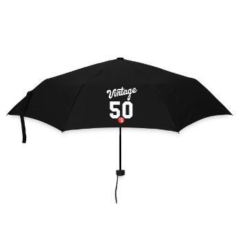 Jahrgang 50er 1950er Jahre - Regenschirm (klein) - Schwarz - Vorne