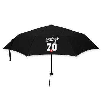 Vintage 70s 1970s - Parapluie standard - noir - Devant