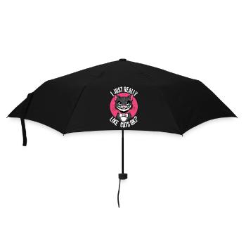Chat Chats Amoureux Chat Propriétaire Chaton - Parapluie standard - noir - Devant