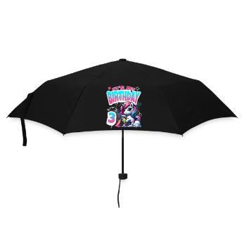 3ème anniversaire licorne graffiti fille - Parapluie standard - noir - Devant