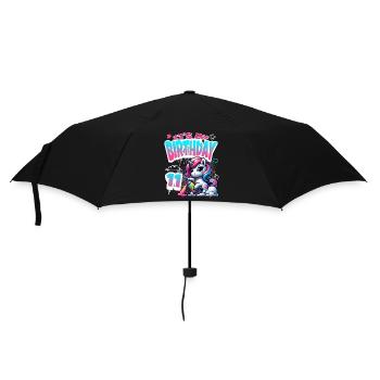7ème anniversaire Licorne Graffiti Girl - Parapluie standard - noir - Devant