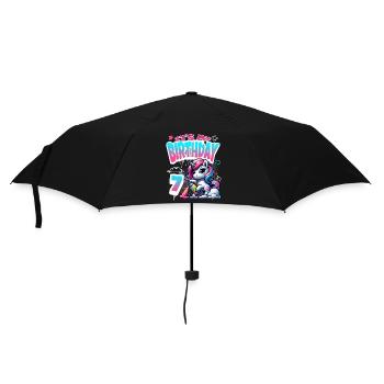 7ème anniversaire Licorne Graffiti Girl - Parapluie standard - noir - Devant