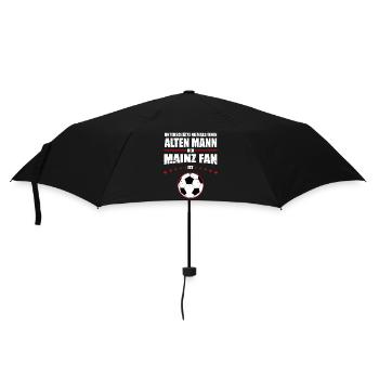 Alter Mann - Mainz Fan | Retro Vintage Design - Regenschirm (klein) - Schwarz - Vorne