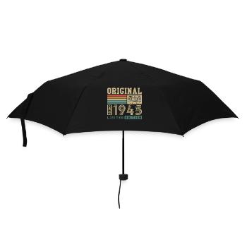 Original geboren 1945 Jahrgang Geburtstagsgeschenk - Regenschirm (klein) - Schwarz - Vorne