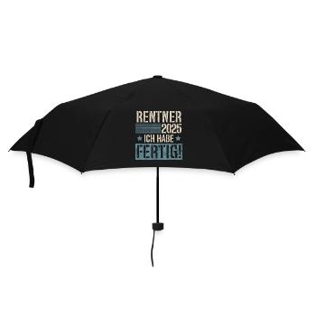 Rentner 2025 - Regenschirm (klein) - Schwarz - Vorne