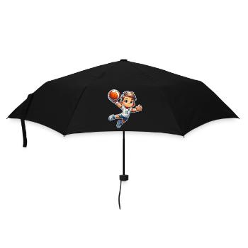 Handball Handballer - Regenschirm (klein) - Schwarz - Vorne