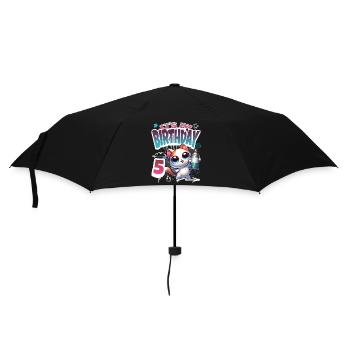 5th Birthday Cat Graffiti - Umbrella (small) - black - Front