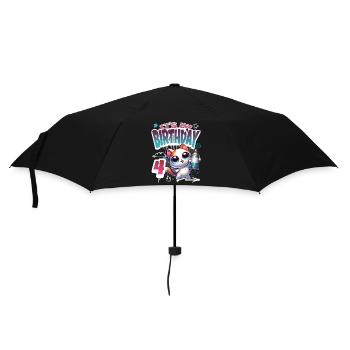4th Birthday Cat Graffiti - Umbrella (small) - black - Front