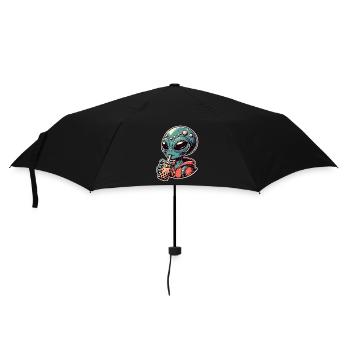 Alien Bubble Tea - Regenschirm (klein) - Schwarz - Vorne