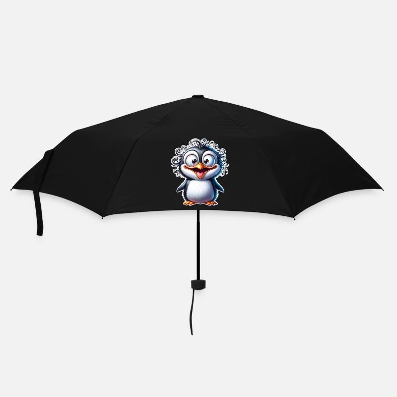 Pinguin - Regenschirm (klein) - Schwarz