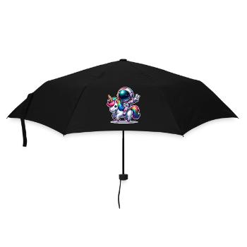 Licorne astronaute - Parapluie standard - noir - Devant