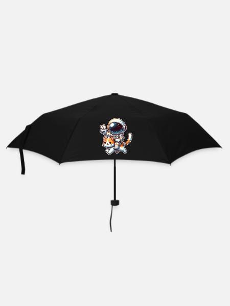 Chat astronaute - Parapluie standard - noir