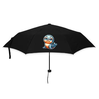 Robbe Seehund - Regenschirm (klein) - Schwarz - Vorne