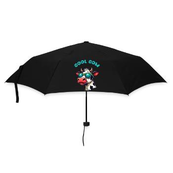 cow sunglasses cow - Umbrella (small) - black - Front
