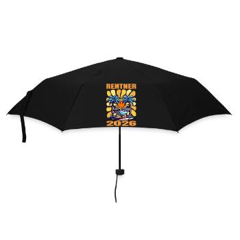 Rentner 2026 - Regenschirm (klein) - Schwarz - Vorne