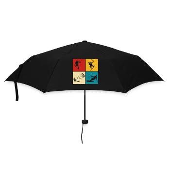 Kitesurfer Kiteboard Kitesurfing Kitesurf - Umbrella (small) - black - Front