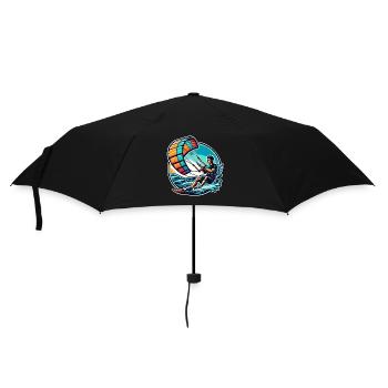 Kitesurfer Kiteboard Kitesurfing Kitesurf - Umbrella (small) - black - Front