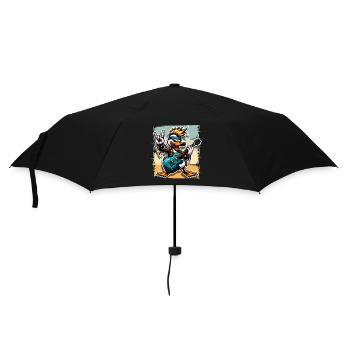 Ente Rock and Roll Gitarrist E Gitarre - Regenschirm (klein) - Schwarz - Vorne