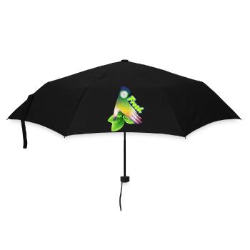 Fresh Gradient Leaf Clock Design - Umbrella (small) - black - Front