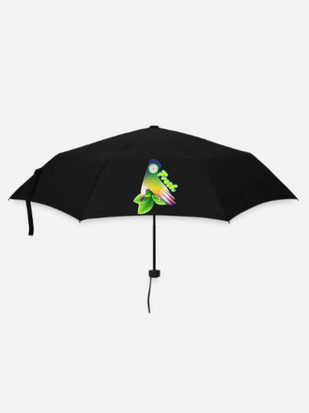 Design der frischen Gradient-Blattuhr - Regenschirm (klein) - Schwarz