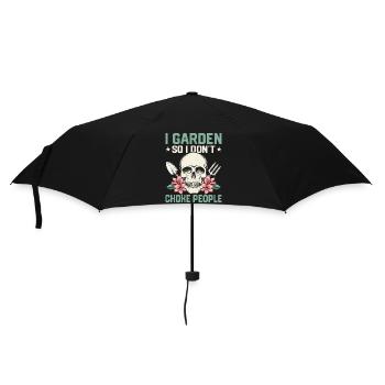 I Garden So I Don't Choke People Botanical Gardeni - Umbrella (small) - black - Front