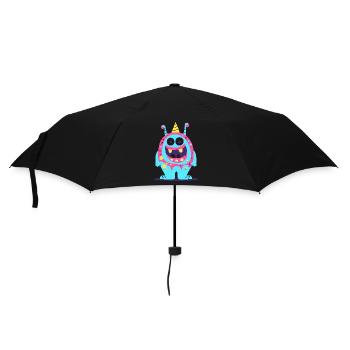 Cute and funny cuddle monster kids - Umbrella (small) - black - Front