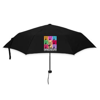 Bouledogue français - Parapluie standard - noir - Devant
