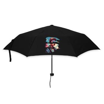 girl girlie wild punk freestyle love peace style - Umbrella (small) - black - Front