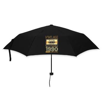 35ème anniversaire Cadeau Homme Cassette Mai 1990 - Parapluie standard - noir - Devant