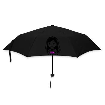 Bande dessinée de mariée - Parapluie standard - noir - Devant