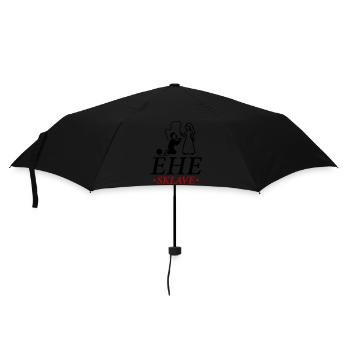 Ehesklave Hochzeit Brautpaar - Regenschirm (klein) - Schwarz - Vorne
