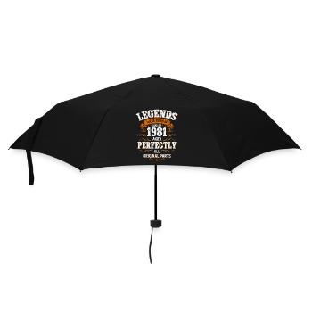 44th Birthday Legend August Born in 1981 - Umbrella (small) - black - Front