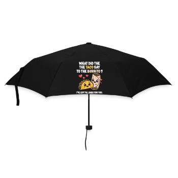 Taco Burrito Love Mexican Food Lover - Umbrella (small) - black - Front