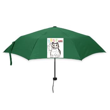 Winkekatze good luck  - Regenschirm (klein) - Flaschengrün - Vorne