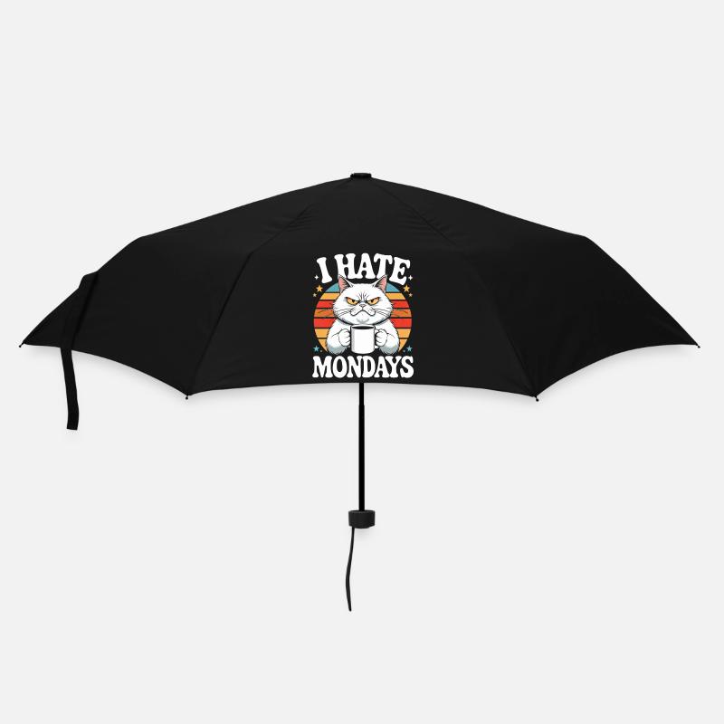 Mürrische Katze Ich Hasse Montage - Umbrella (small) - black