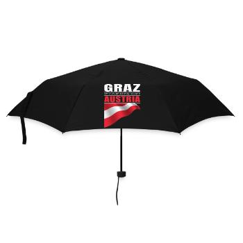 Graz - Regenschirm (klein) - Schwarz - Vorne
