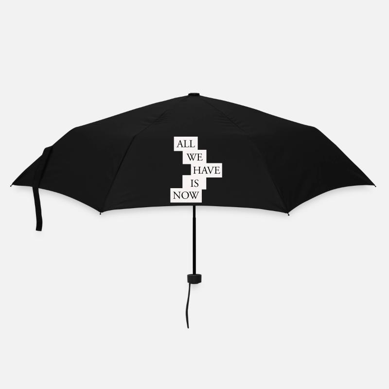 All we have is now - Black/White - Umbrella (small) - black