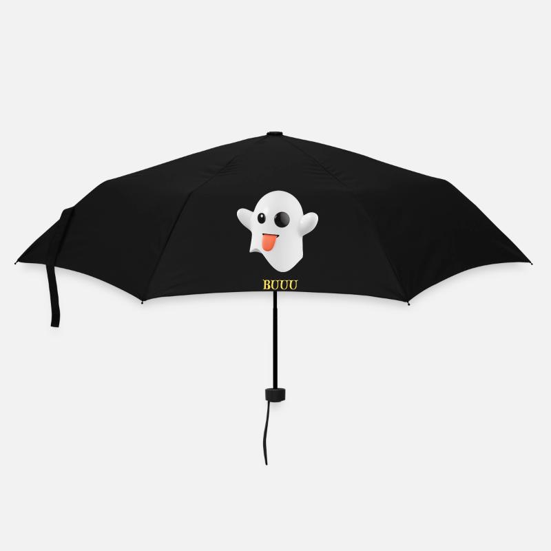 Flauschiger Geist mit Zunge - Regenschirm (klein) - Schwarz