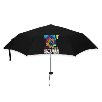 Malle Helmut best man today cheap tomorrow expensive - Umbrella (small) - black - Front
