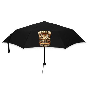 Rentner 2026 Geschenk Ich Habe Fertig Lustig - Regenschirm (klein) - Schwarz - Vorne