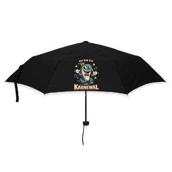 Karneval Karnewal Wal Lustig Geschenk - Regenschirm (klein) - Schwarz - Vorne