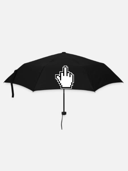 Mittelfinger Cursor Middlefinger - Regenschirm (klein) - Schwarz