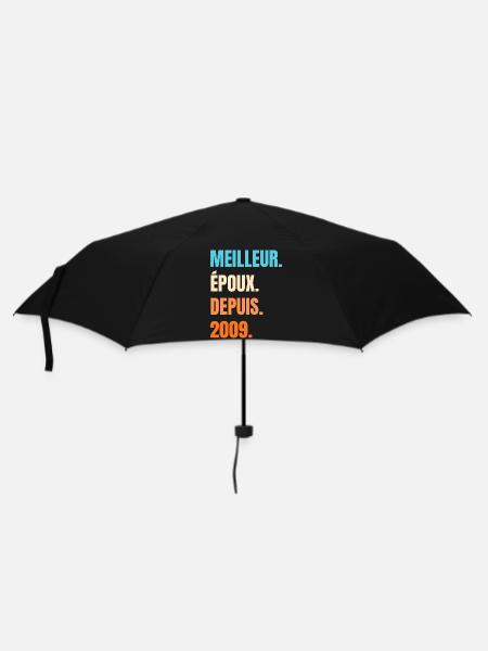 Bester Ehemann seit 2009 Geschenk-Ehemann - Regenschirm (klein) - Schwarz