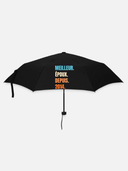 Bester Ehemann seit 2014 Geschenk-Ehemann - Regenschirm (klein) - Schwarz