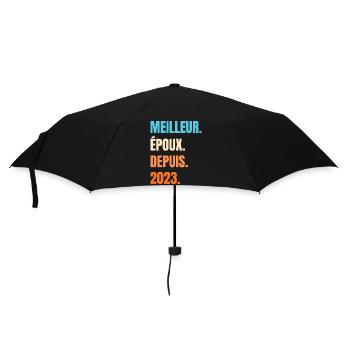 Meilleur Époux Depuis 2023 Cadeau Mari - Parapluie standard - noir - Devant