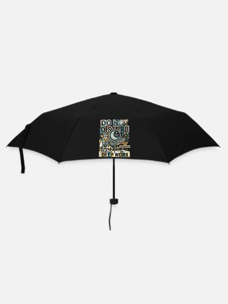 Deep Work Focus - Regenschirm (klein) - Schwarz