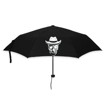 Skull with sunglasses - Umbrella (small) - black - Front