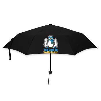 Too Cool To Waddle Faster - Regenschirm (klein) - Schwarz - Vorne