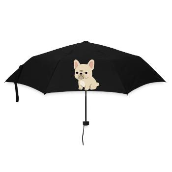 Charming French Bulldog Illustration - Umbrella (small) - black - Front