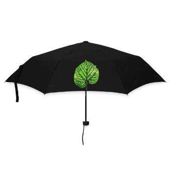 Lindenblatt - Blatt Linde / Botanik & Natur - Regenschirm (klein) - Schwarz - Vorne